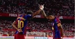 Raphinha lidera la remontada del Barcelona con tres goles ante Sevilla