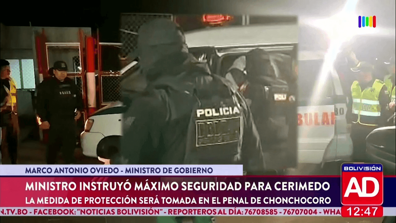 Fotografía de Ministro instruyó máxima seguridad para Cerimedo en Chonchocoro