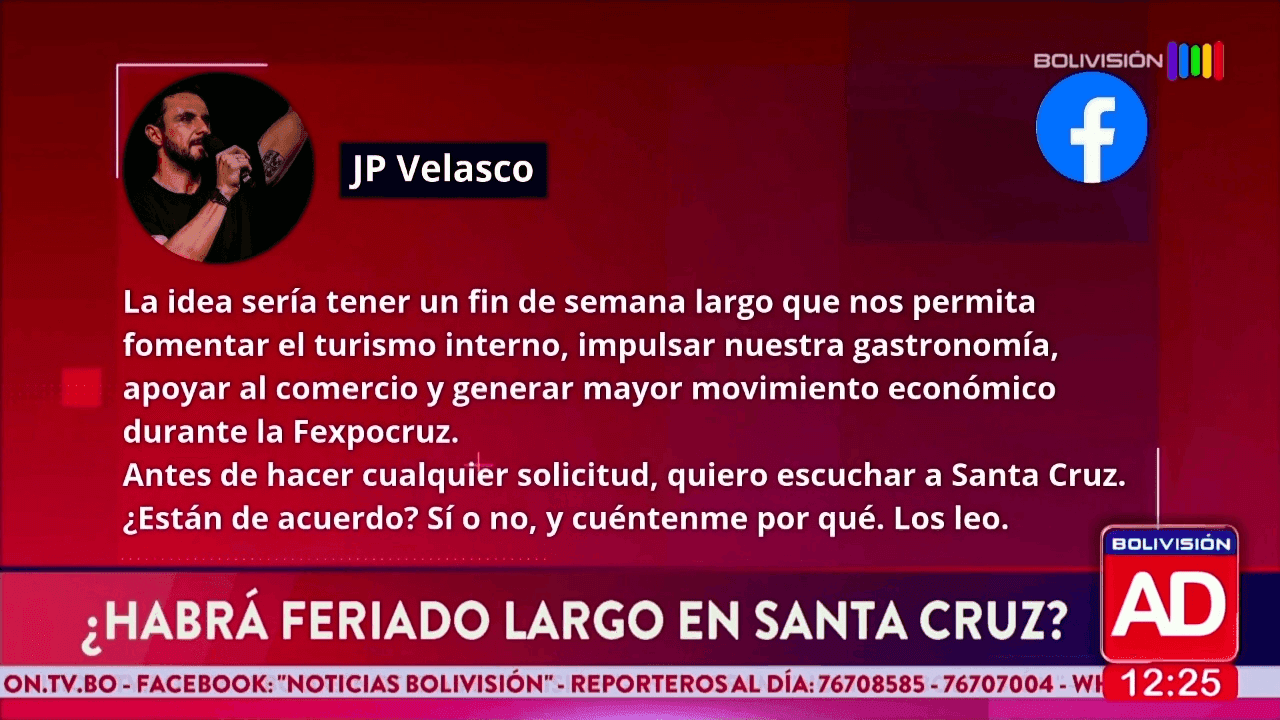 Fotografía de ¿Habrá feriado largo en Santa Cruz?