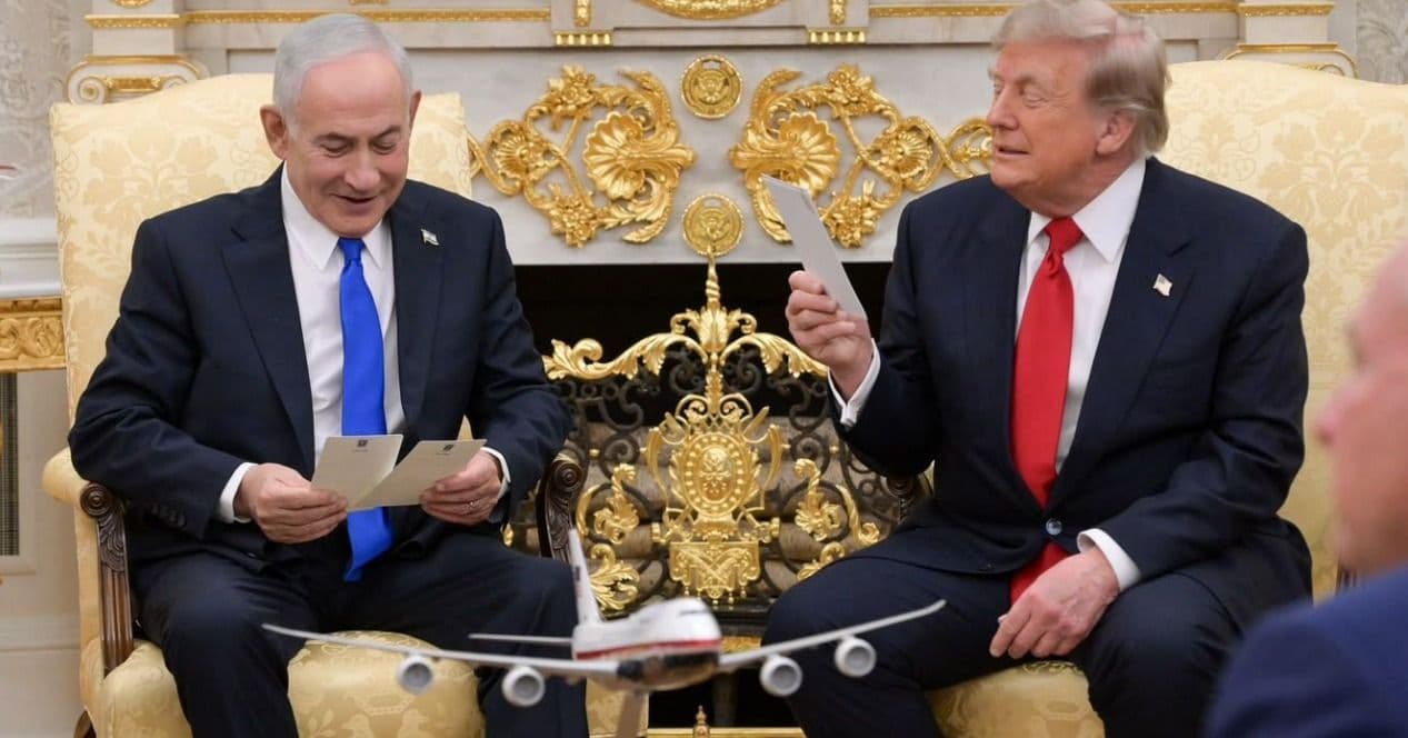 Fotografía de Trump recibe a Netanyahu y Zelenski en la Casa Blanca para abordar las guerras en Irán y Ucrania