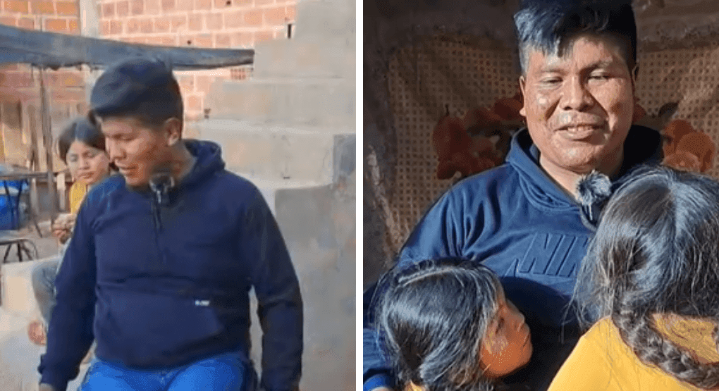 Fotografía de Ex albañil paralítico lucha por sus hijas y pide ayuda para volver a caminar