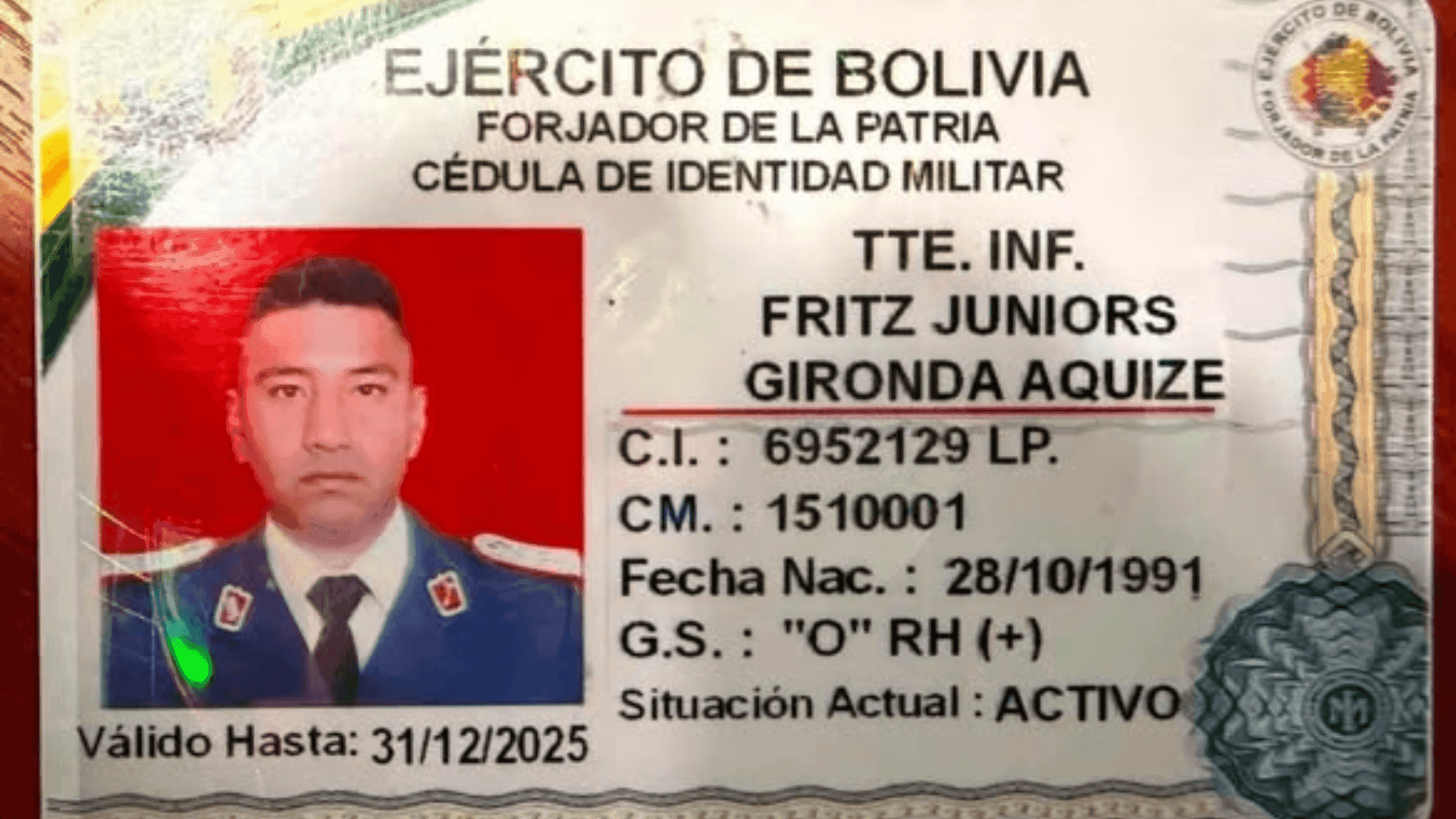 Fotografía de Ejército confirmó que el prófugo del caso Cerimedo fue teniente