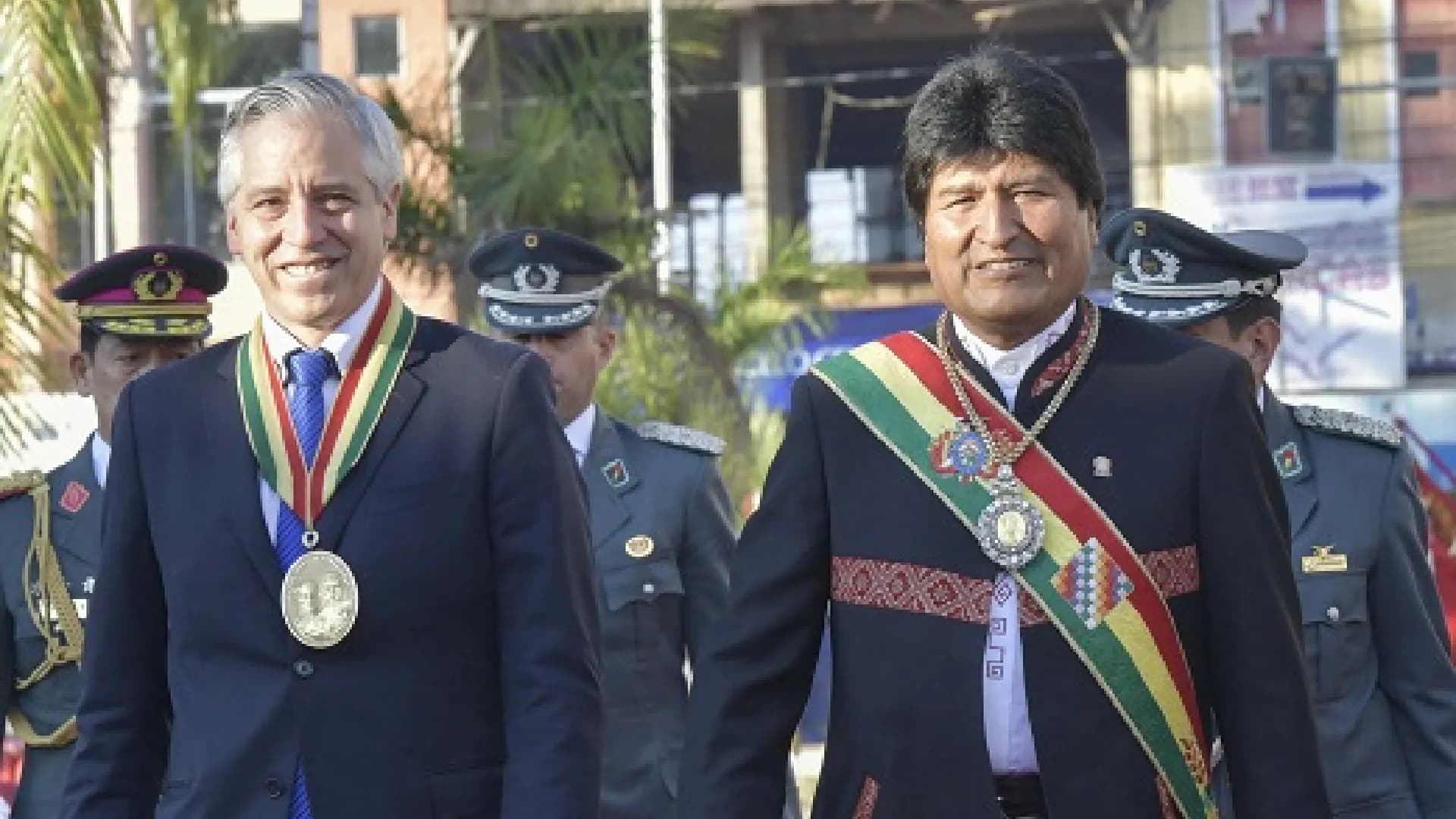 Evo Morales y Álvaro García Linera, hotel Las Américas