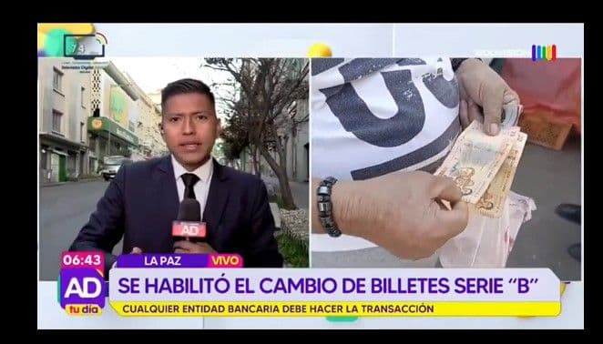 Fotografía de Desde hoy entidades financieras y el BCB cambian voluntariamente billetes de la serie B