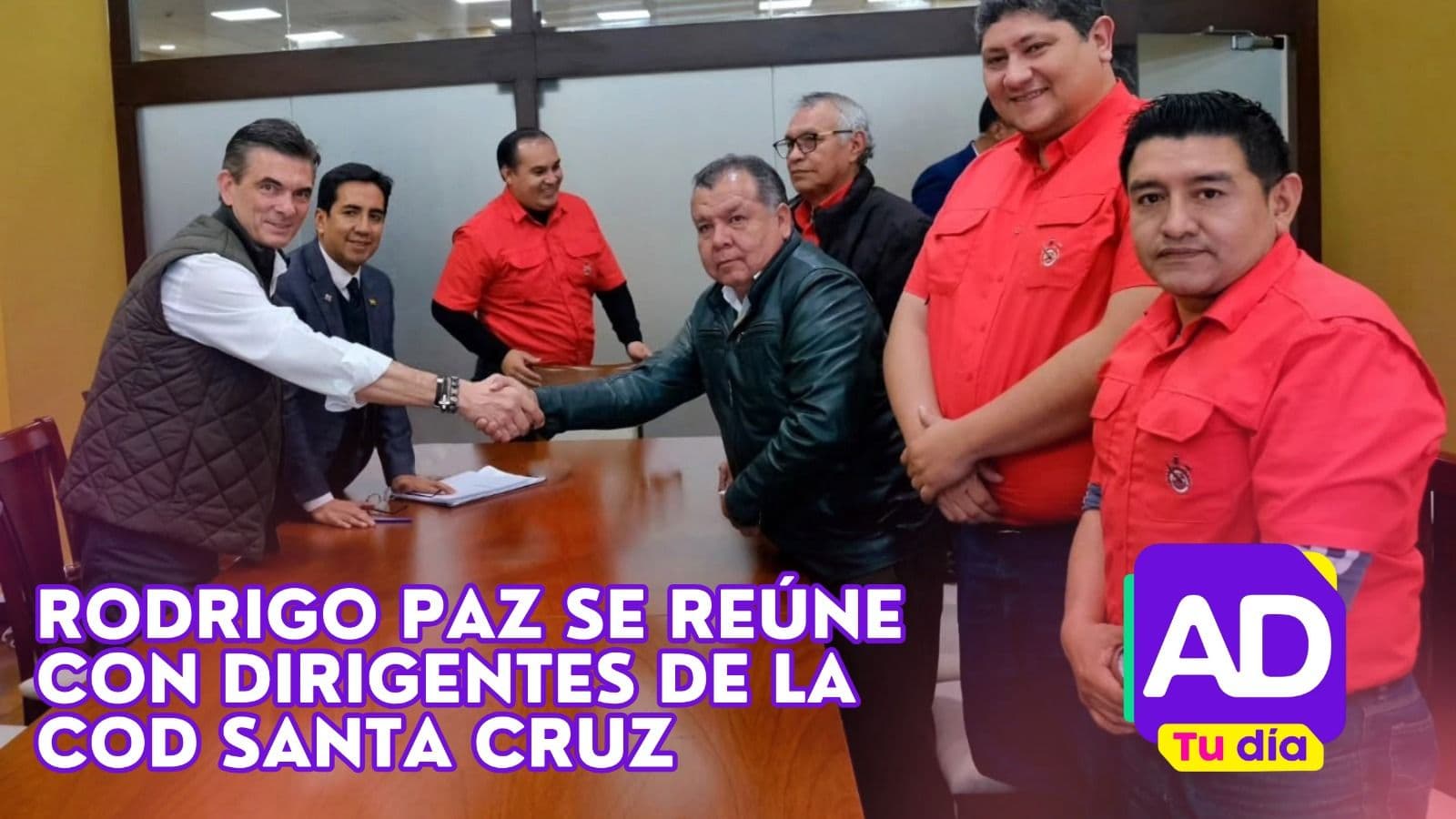 Fotografía de Reunión clave Rodrigo Paz y la COD Santa Cruz en medio de alerta por desempleo y desabastecimiento