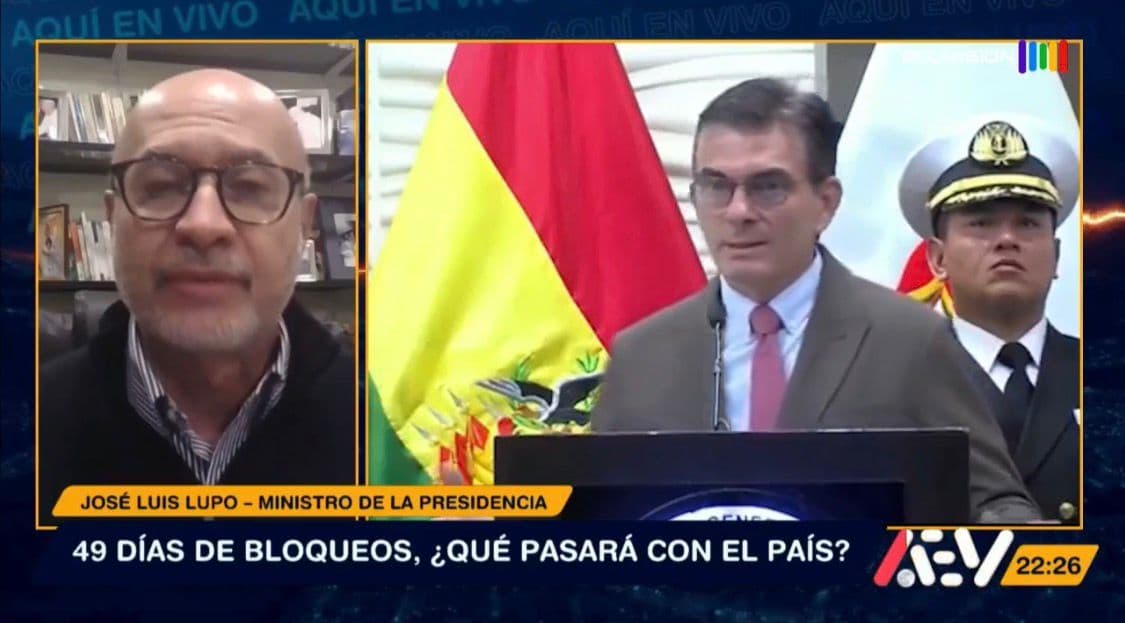 Fotografía de Ministro de la Presidencia analiza el futuro del diálogo tras 49 días de bloqueos en Bolivia