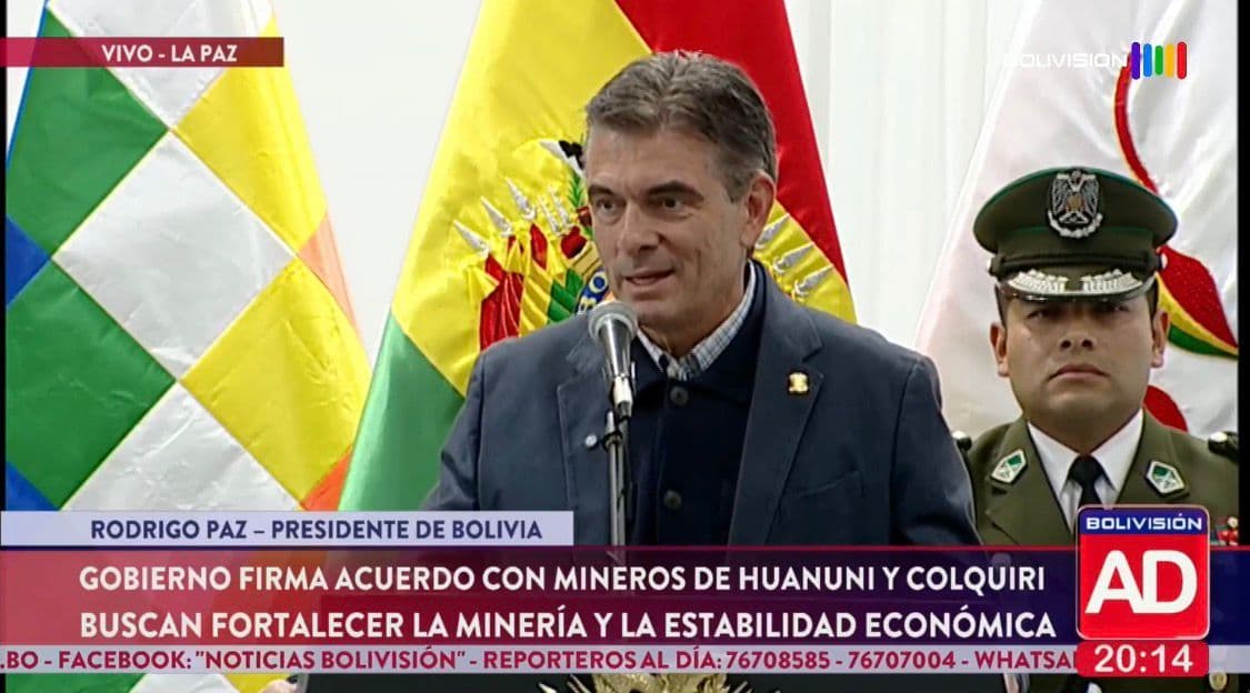Fotografía de Gobierno firma acuerdo con mineros de Colquiri y compromete atención a las demandas del sector