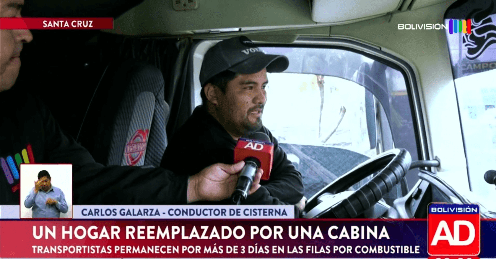 Fotografía de Transportistas en Santa Cruz viven en cabinas por largas filas para conseguir diésel