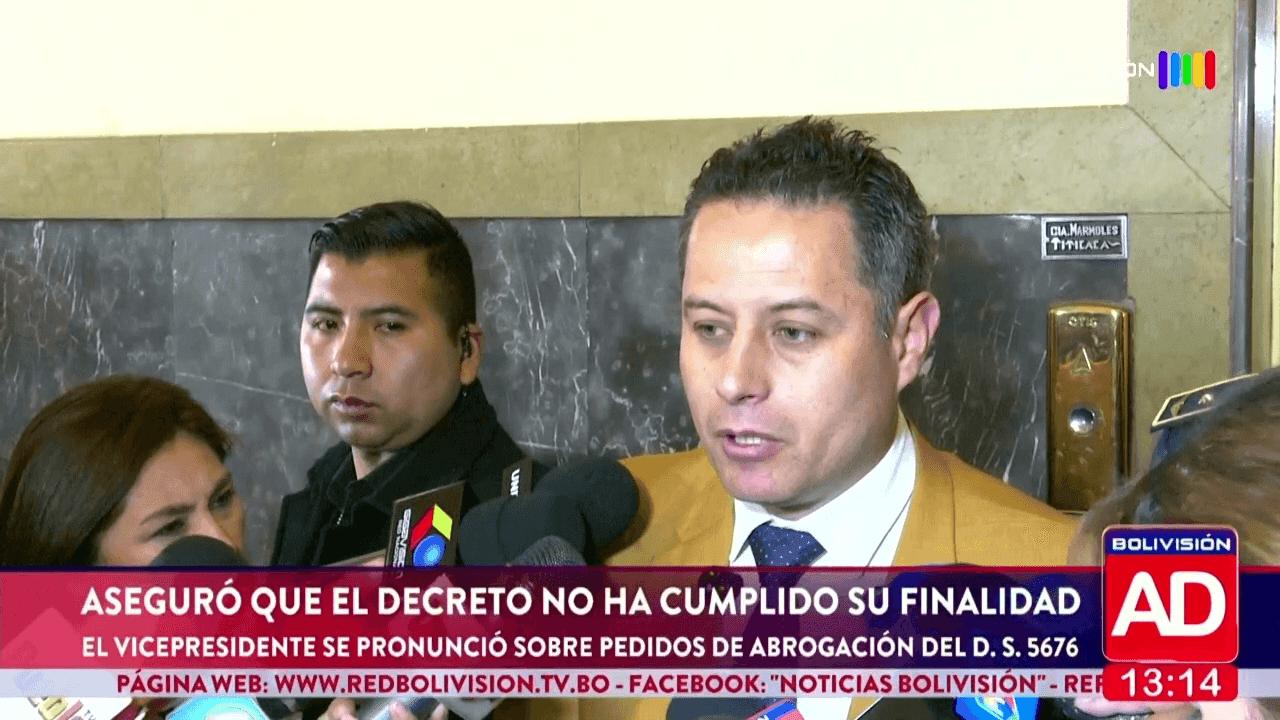 Fotografía de Vicepresidente se pronuncia sobre pedidos de abrogación del decreto 5676