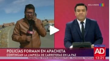 Fotografía de Policía toma control de la Apacheta para garantizar la circulación tras el estado de excepción
