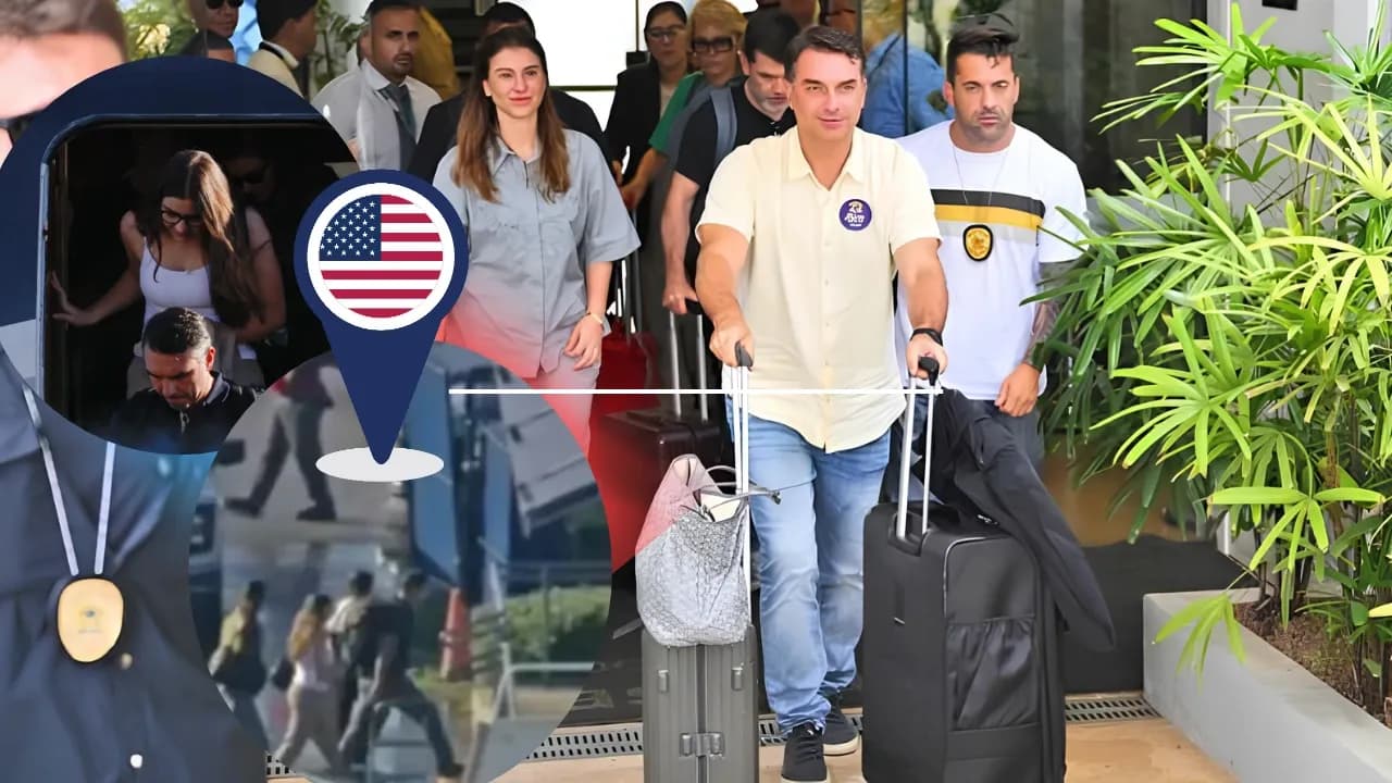 Fotografía de Flávio Bolsonaro llega a EE.UU.: esto es lo que se sabe sobre su salida de Brasil
