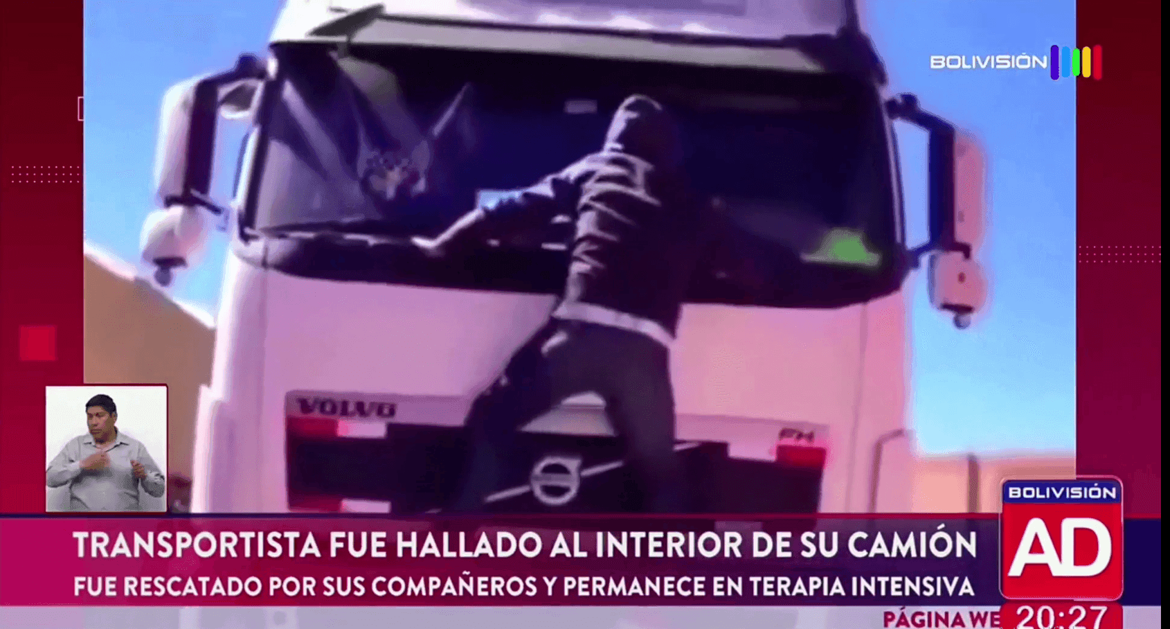 Fotografía de Transportista fue hallado grave dentro de su camión en la carretera Oruro-La Paz