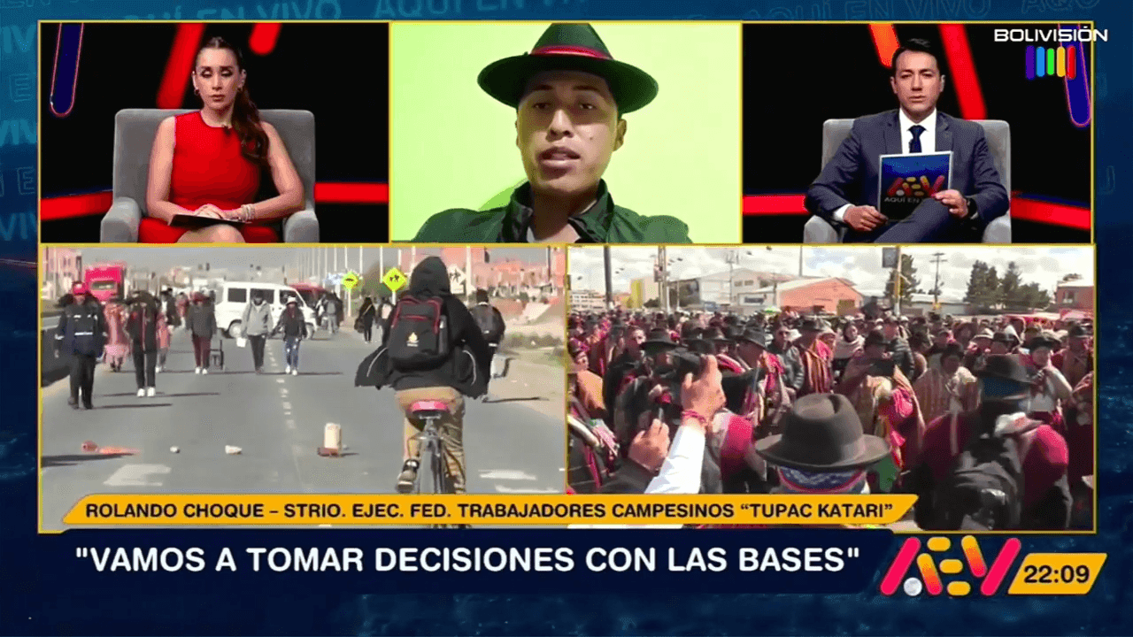 Fotografía de Tupak Katari advierte con tomar acciones mientras analiza la ampliación del estado de excepción